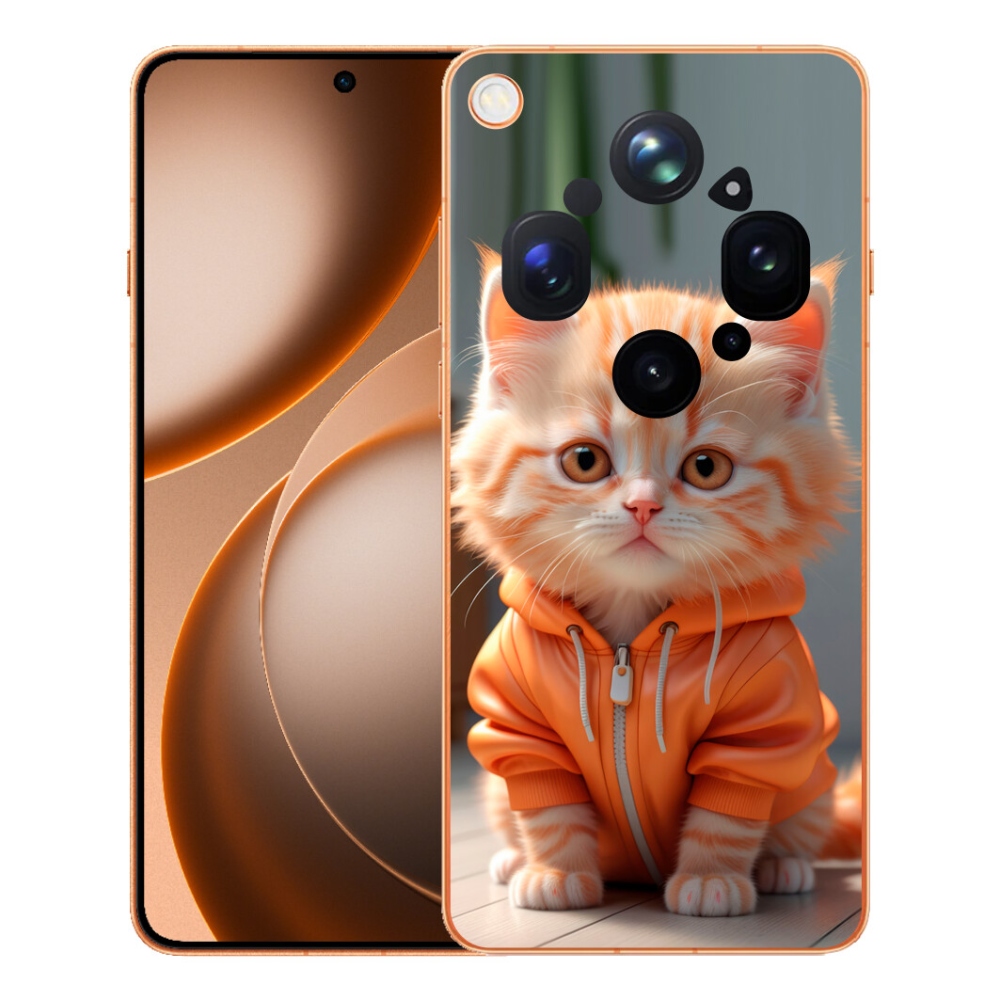 Gélový kryt mmCase na Oppo Find X9 Ultra - mačiatko v mikine