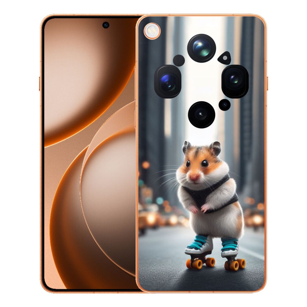 Gélový kryt mmCase na Oppo Find X9 Ultra - škrečok na korčuliach
