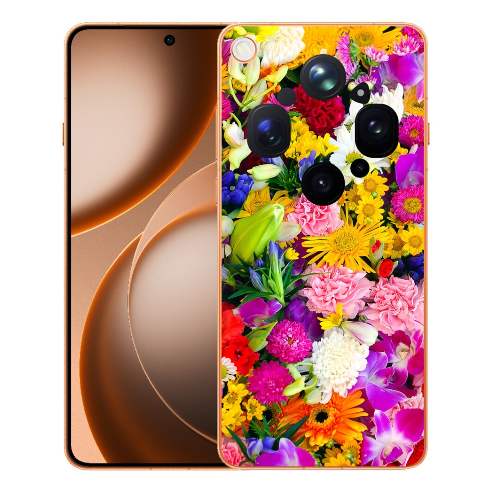 Gélový kryt mmCase na Oppo Find X9 Ultra - kvety 12