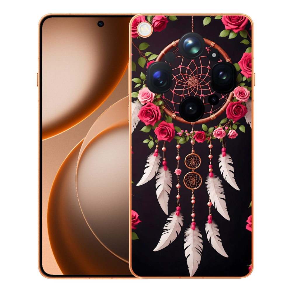 Gélový kryt mmCase na Oppo Find X9 Ultra - lapač snov s ružami