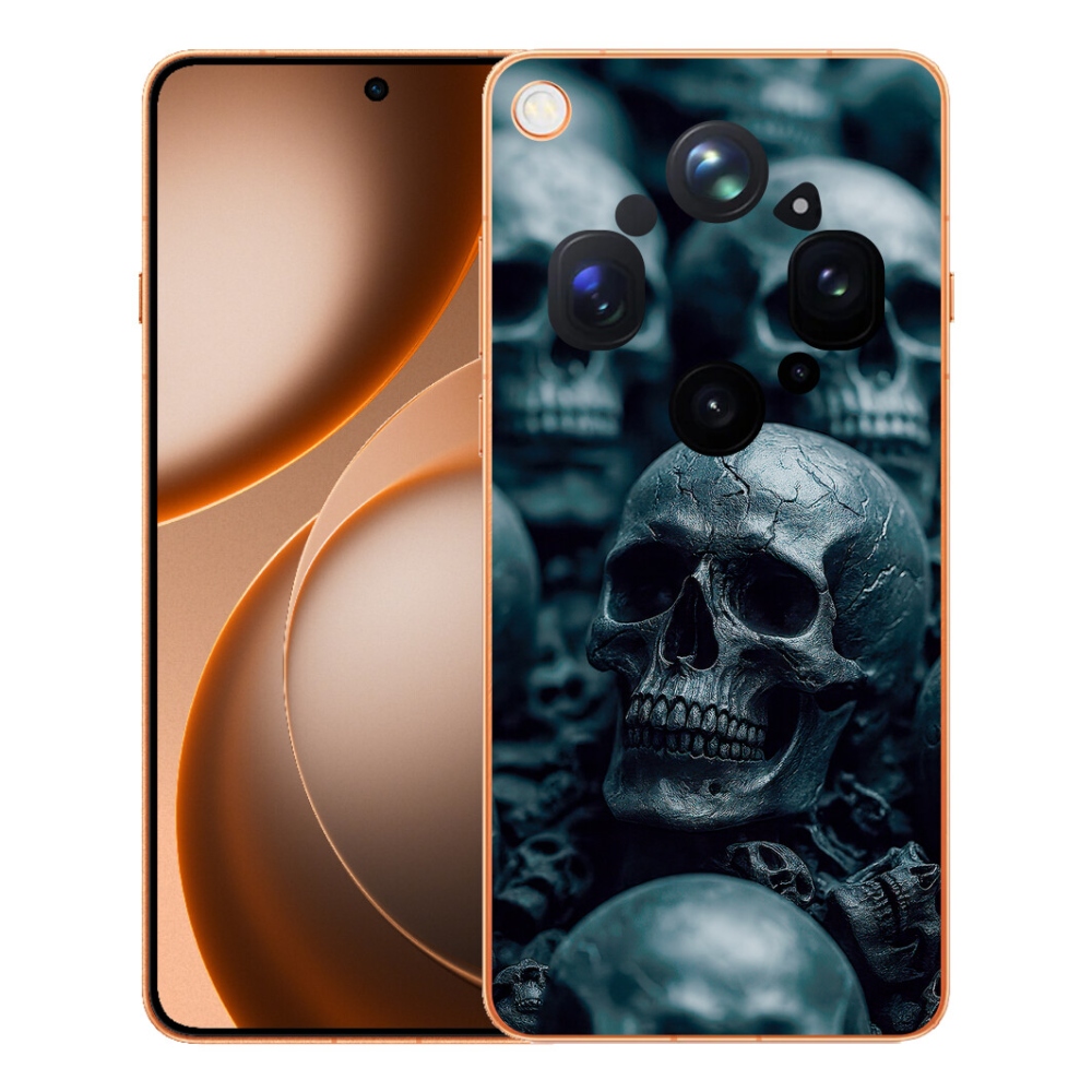 Gélový kryt mmCase na Oppo Find X9 Ultra - lebka 2