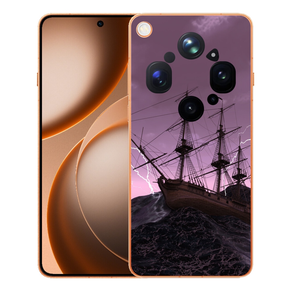 Gélový kryt mmCase na Oppo Find X9 Ultra - loď v búrke