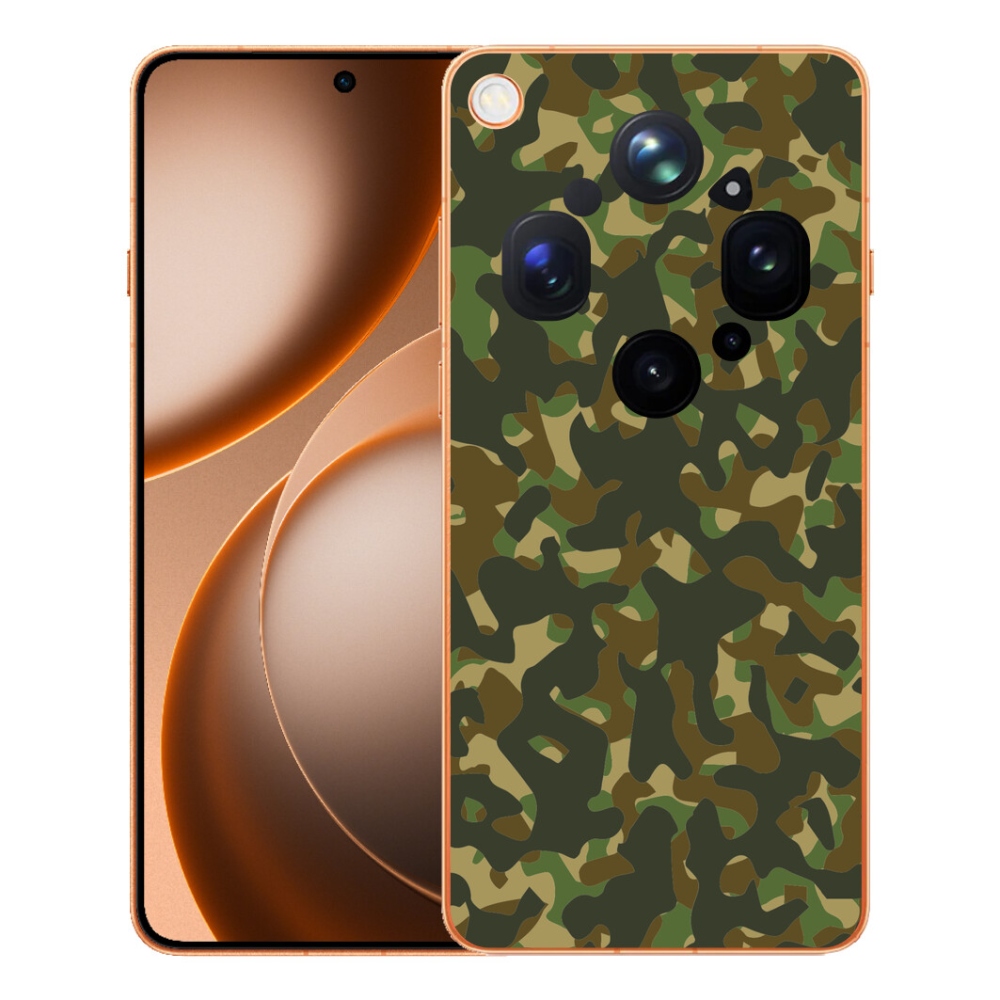 Gélový kryt mmCase na Oppo Find X9 Ultra - maskáčový vzor 1