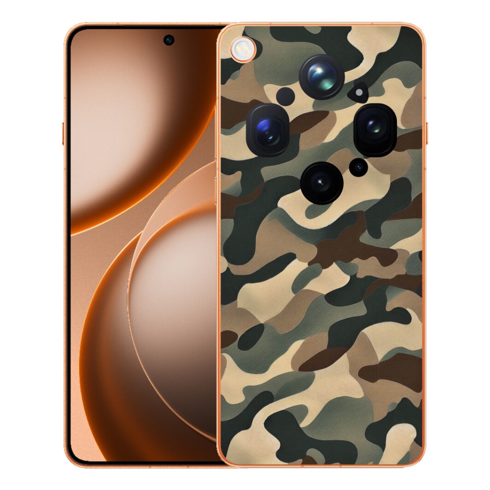 Gélový kryt mmCase na Oppo Find X9 Ultra - maskáčový vzor 11