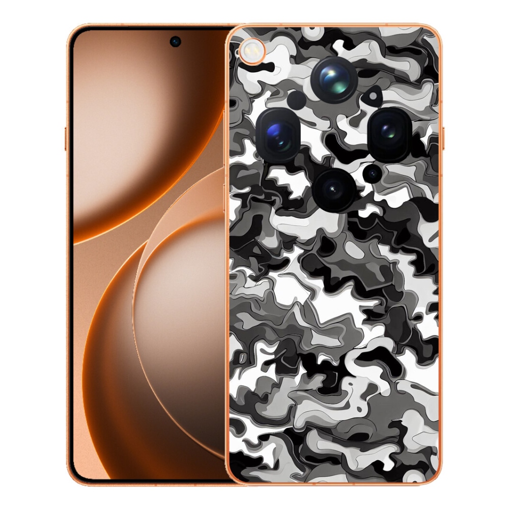 Gélový kryt mmCase na Oppo Find X9 Ultra - maskáčový vzor 3