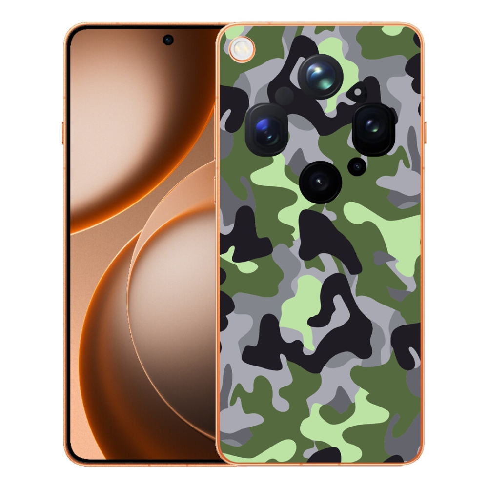 Gélový kryt mmCase na Oppo Find X9 Ultra - maskáčový vzor 7
