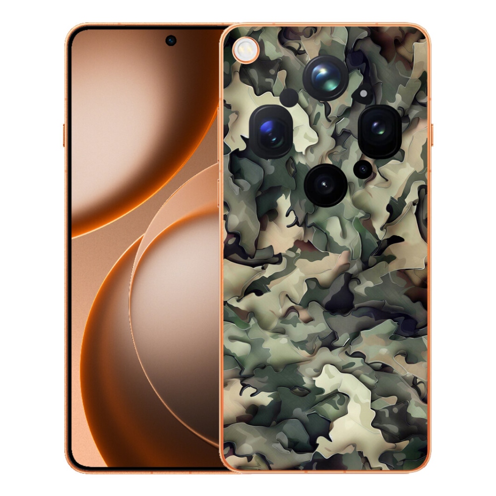 Gélový kryt mmCase na Oppo Find X9 Ultra - maskáčový vzor 9