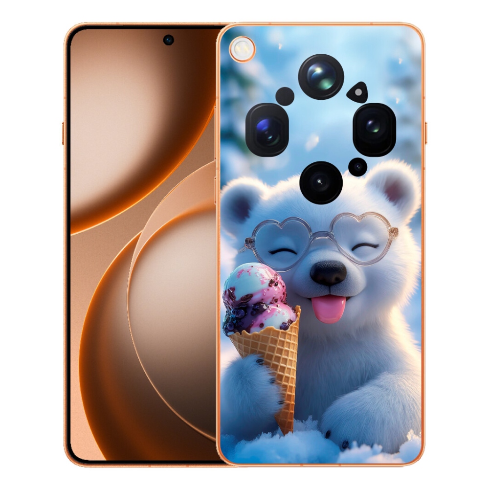 Gélový kryt mmCase na Oppo Find X9 Ultra - medvedík so zmrzlinou