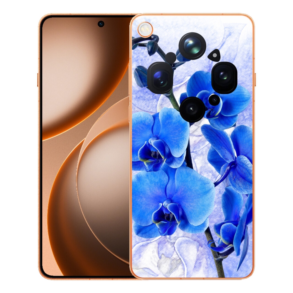 Gélový kryt mmCase na Oppo Find X9 Ultra - modré kvety