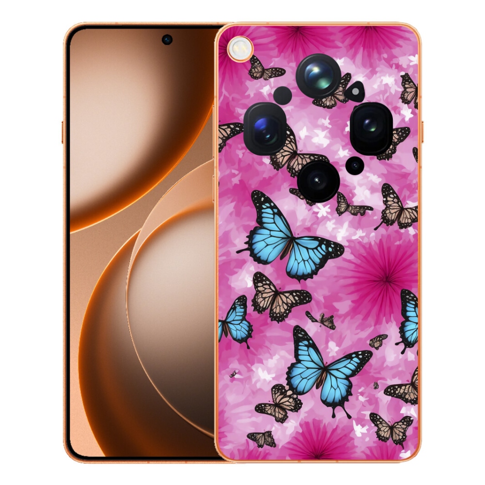 Gélový kryt mmCase na Oppo Find X9 Ultra - motýlia záhrada