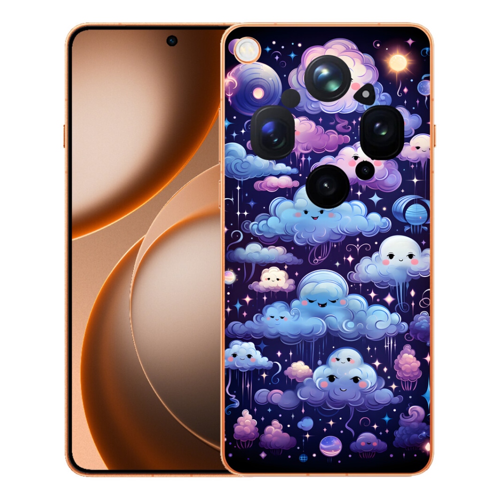 Gélový kryt mmCase na Oppo Find X9 Ultra - mráčiky