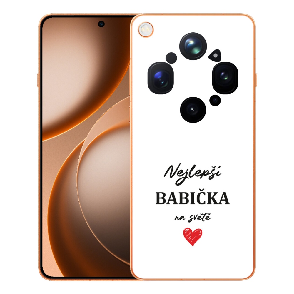 Gélový kryt mmCase na Oppo Find X9 Ultra - najlepšia babička 1 biele pozadie