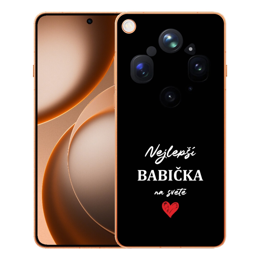 Gélový kryt mmCase na Oppo Find X9 Ultra - najlepšia babička 1 čierne pozadie