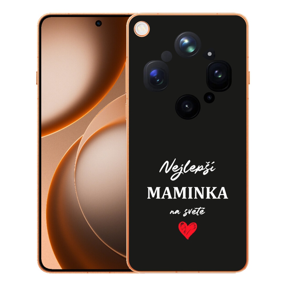 Gélový kryt mmCase na Oppo Find X9 Ultra - najlepšia mamička 1 čierne pozadie