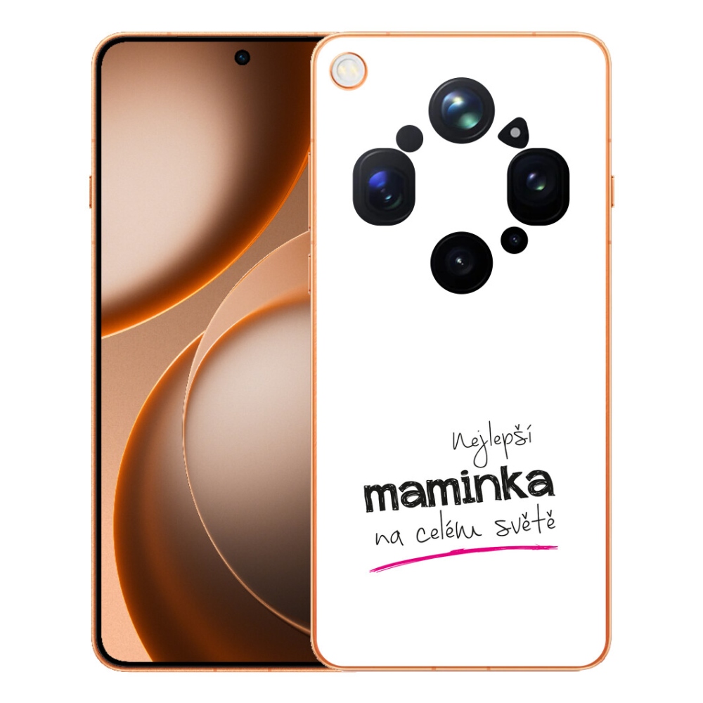 Gélový kryt mmCase na Oppo Find X9 Ultra - najlepšia mamička 4 biele pozadie