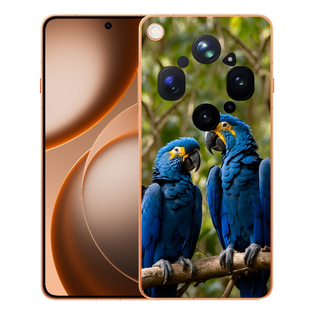 Gélový kryt mmCase na Oppo Find X9 Ultra - papagájové duo