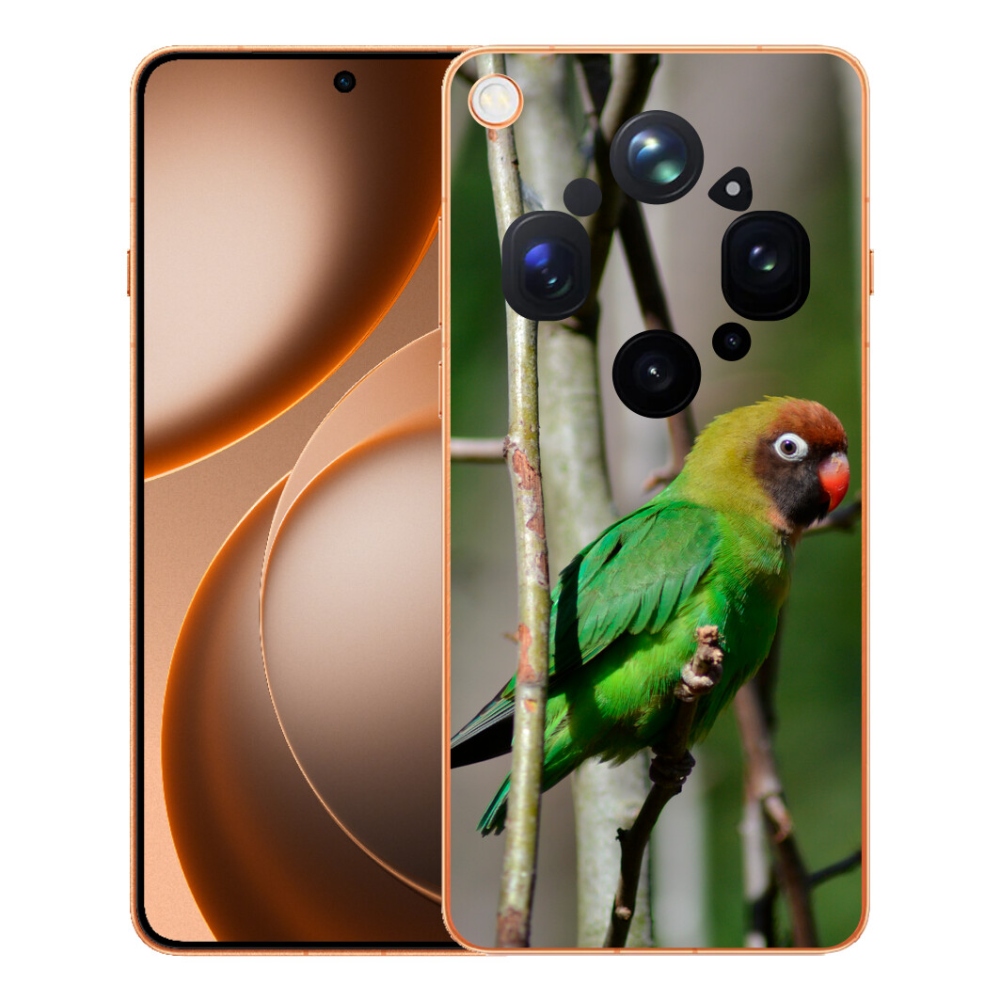 Gélový kryt mmCase na Oppo Find X9 Ultra - papagáj agapornis