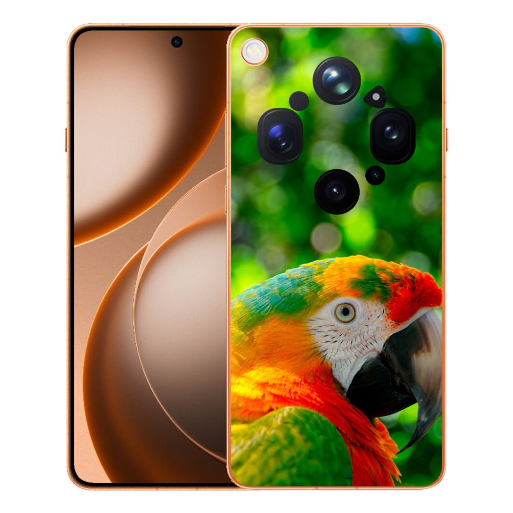 Gélový kryt mmCase na Oppo Find X9 Ultra - papagáj ara 3