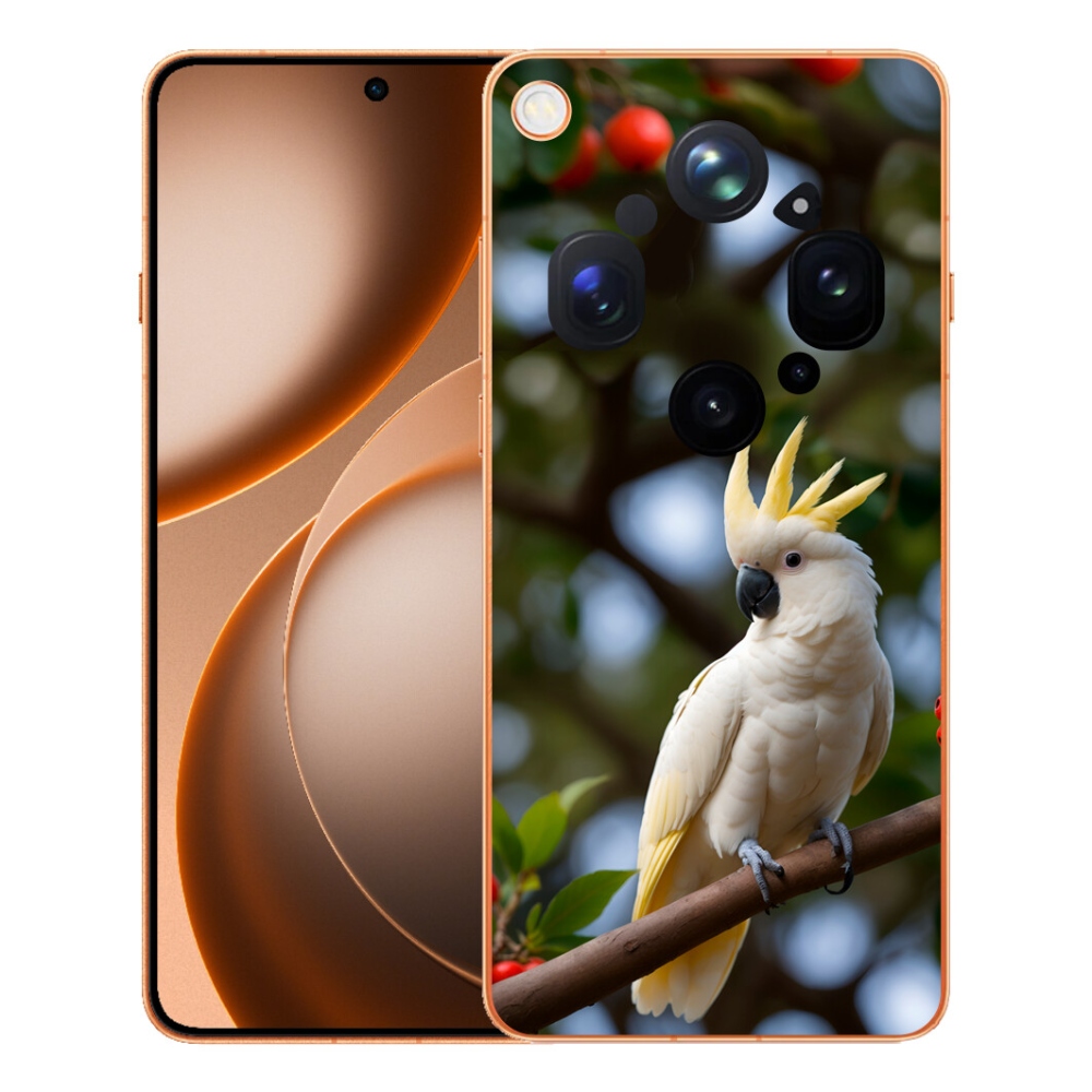 Gélový kryt mmCase na Oppo Find X9 Ultra - papagáj kakadu 3