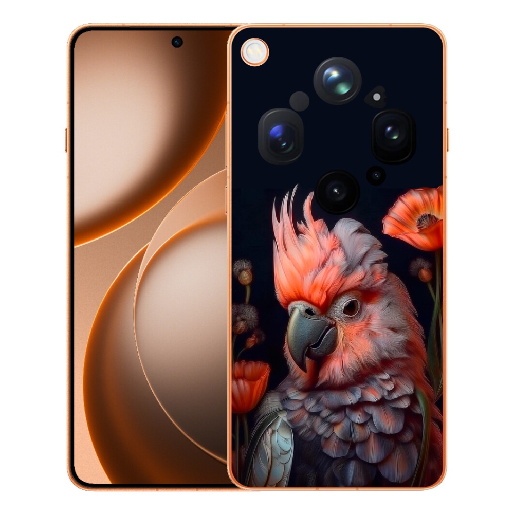 Gélový kryt mmCase na Oppo Find X9 Ultra - papagáj kakadu vo farbách