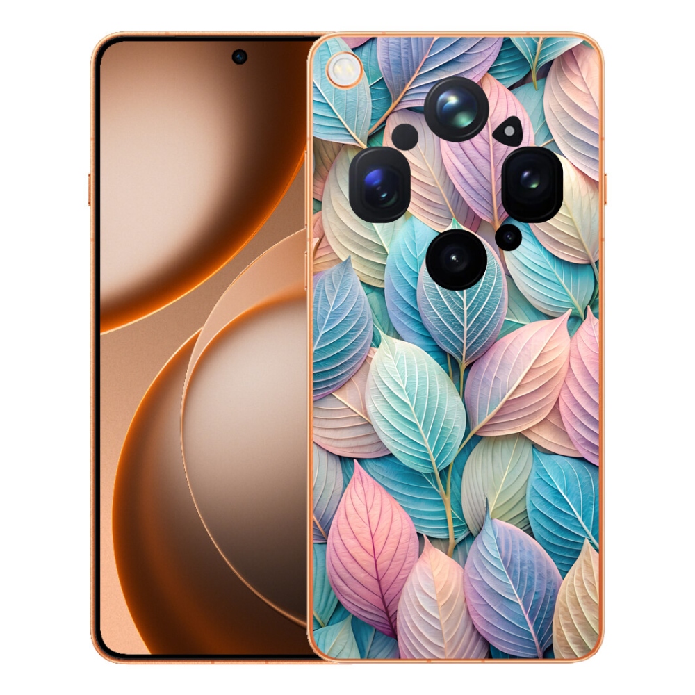 Gélový kryt mmCase na Oppo Find X9 Ultra - pastelové listy