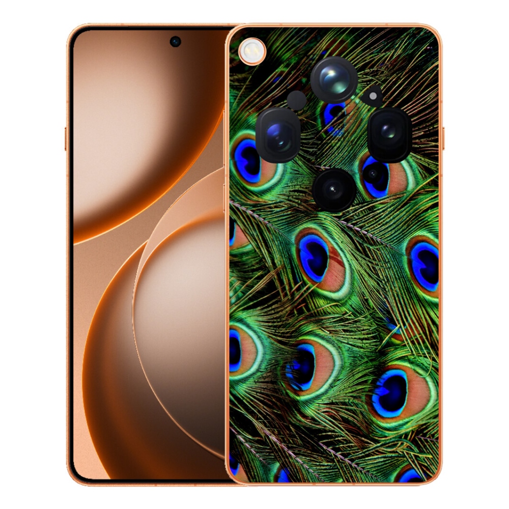 Gélový kryt mmCase na Oppo Find X9 Ultra - pávie perie
