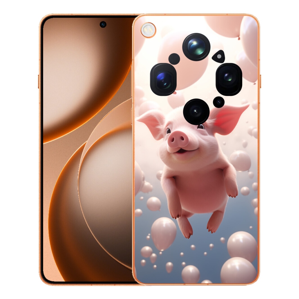 Gélový kryt mmCase na Oppo Find X9 Ultra - prasiatko s balónikmi