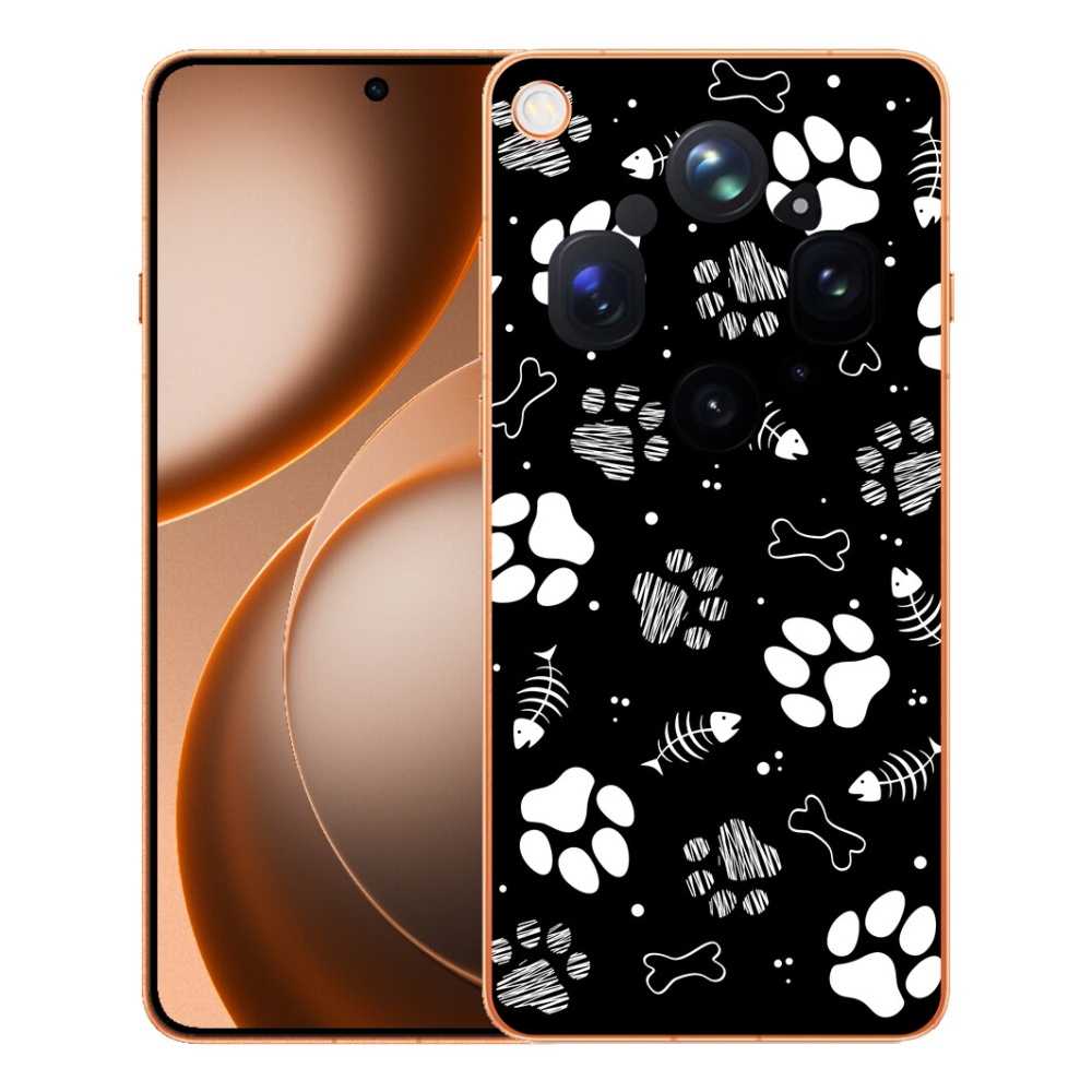 Gélový kryt mmCase na Oppo Find X9 Ultra - psie labky