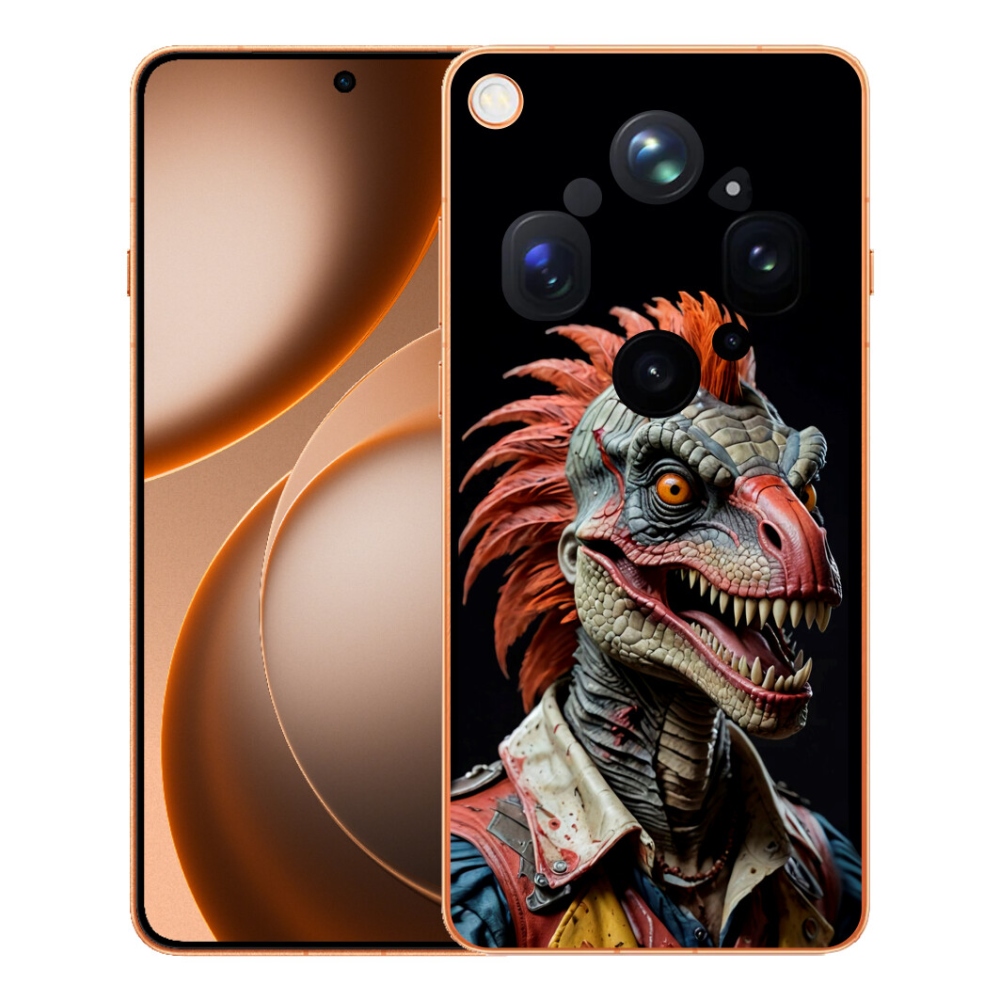 Gélový kryt mmCase na Oppo Find X9 Ultra - punk dinosaurus