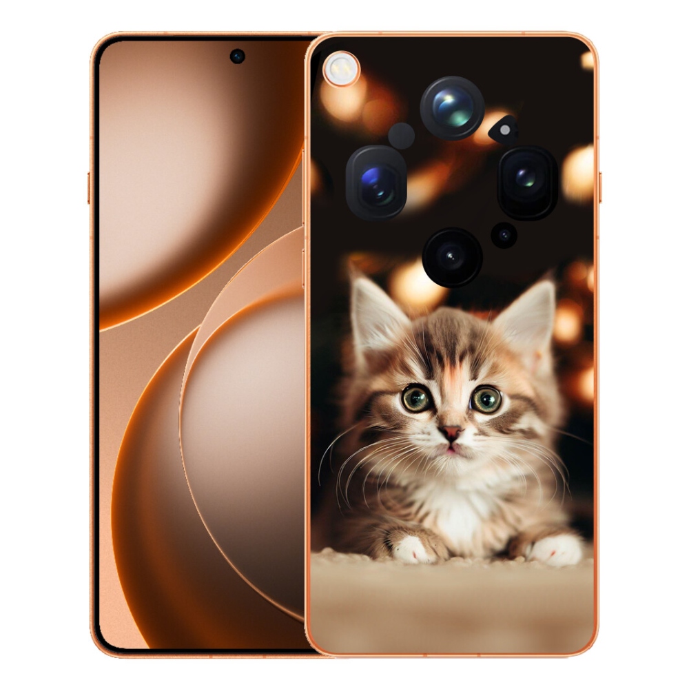 Gélový kryt mmCase na Oppo Find X9 Ultra - roztomilé mačiatko 2