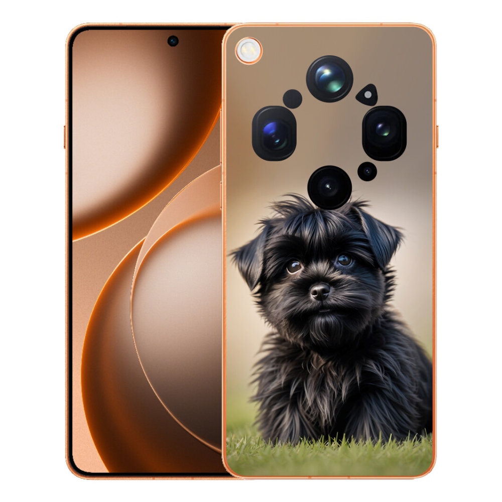 Gélový kryt mmCase na Oppo Find X9 Ultra - roztomilý čierny psík