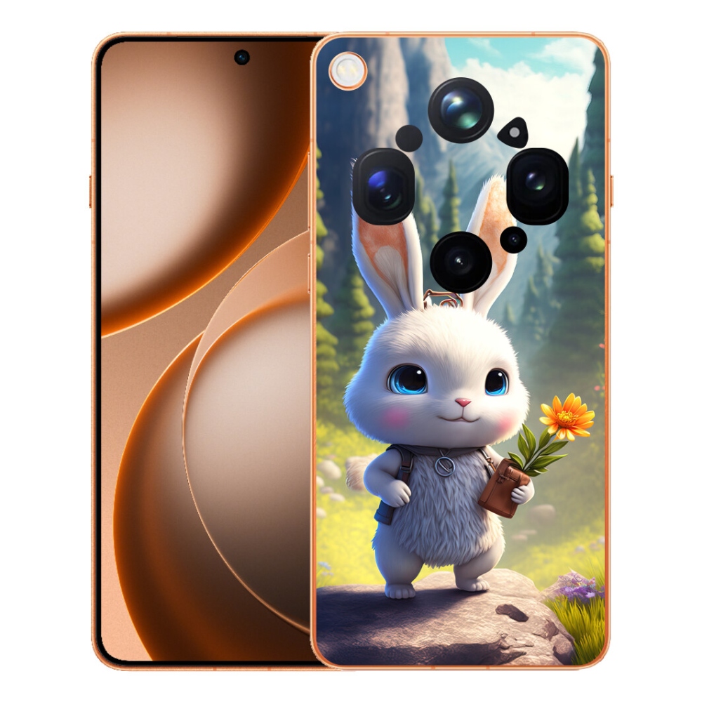 Gélový kryt mmCase na Oppo Find X9 Ultra - roztomilý zajačik