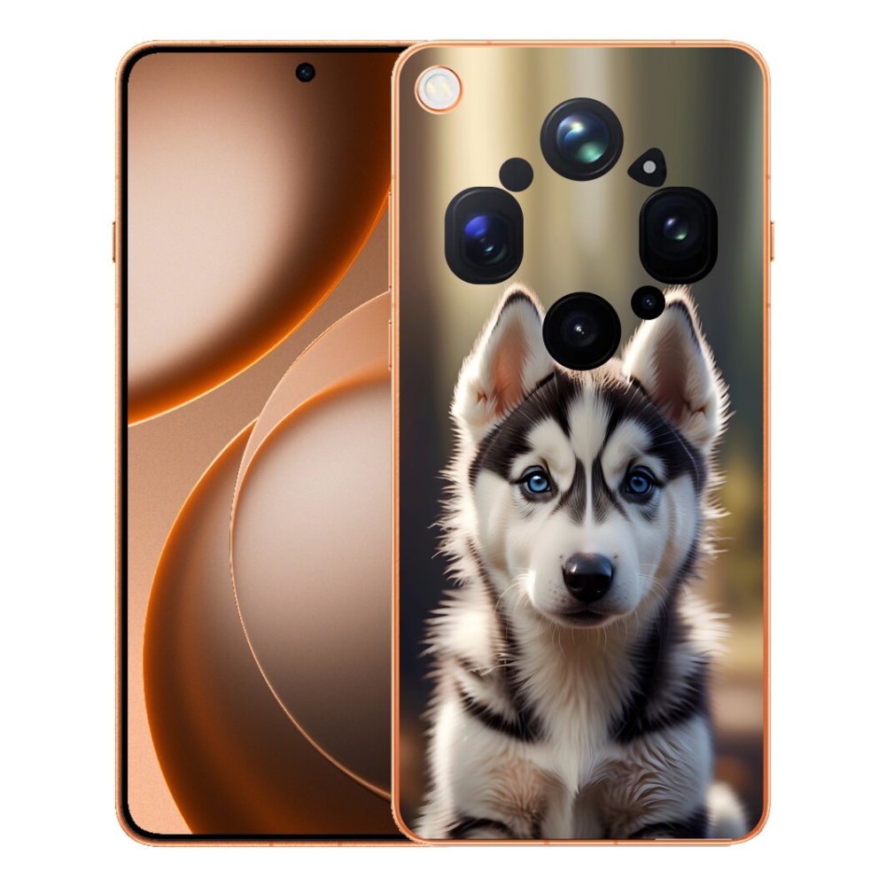 Gélový kryt mmCase na Oppo Find X9 Ultra - roztomilý sibírsky husky