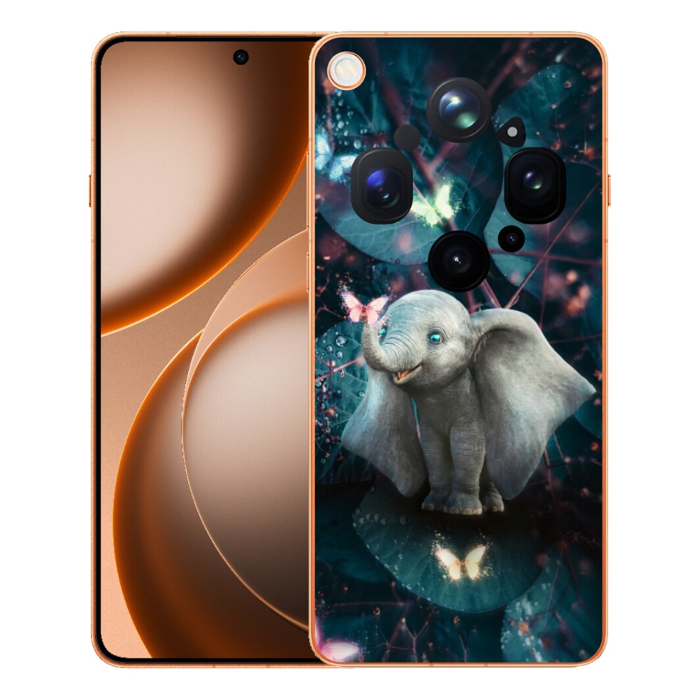Gélový kryt mmCase na Oppo Find X9 Ultra - roztomilý slon