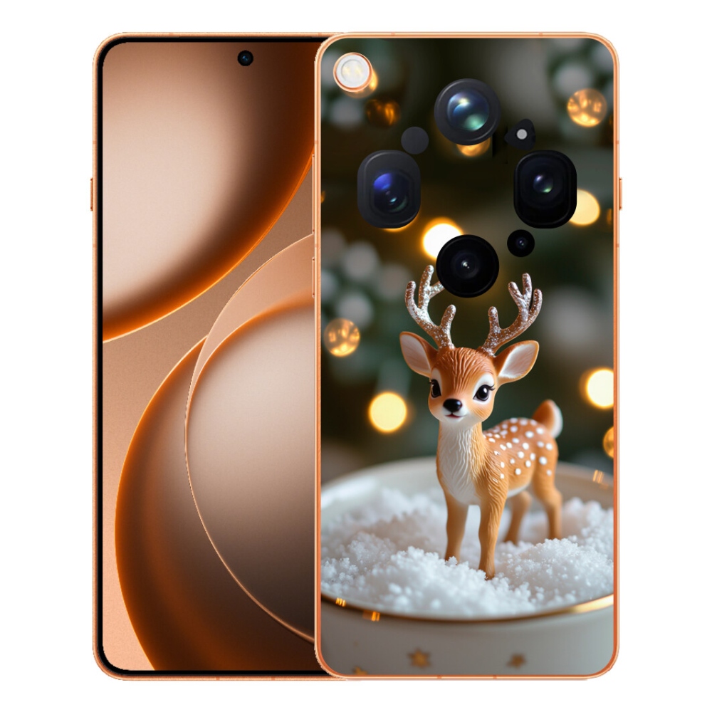 Gélový kryt mmCase na Oppo Find X9 Ultra - roztomilý vianočný jeleň