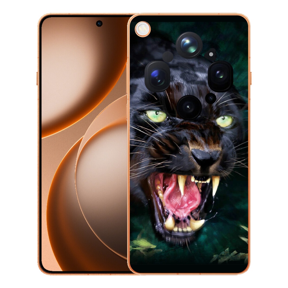 Gélový kryt mmCase na Oppo Find X9 Ultra - rozzúrený čierny panter