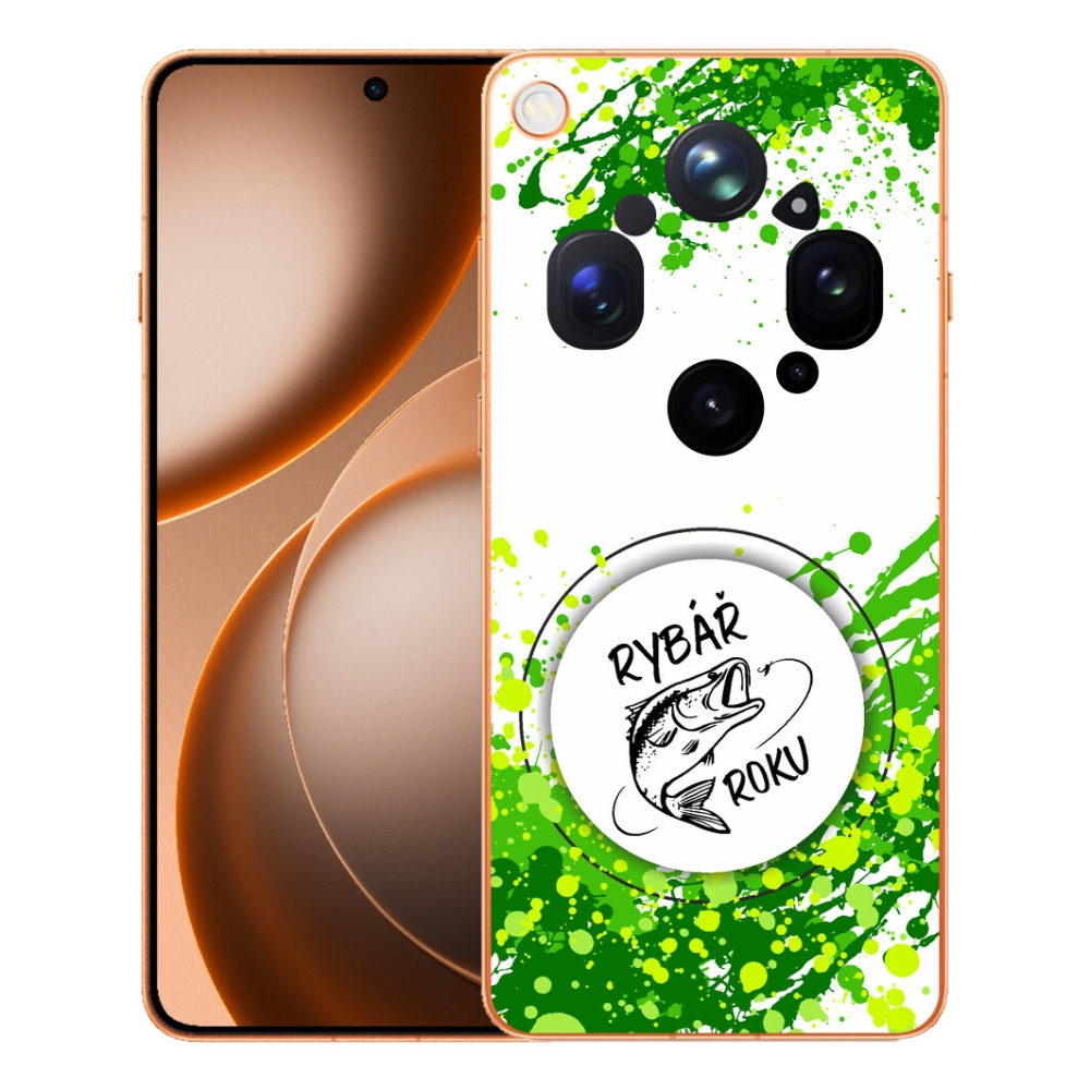 Gélový kryt mmCase na Oppo Find X9 Ultra - rybár roka biele pozadie