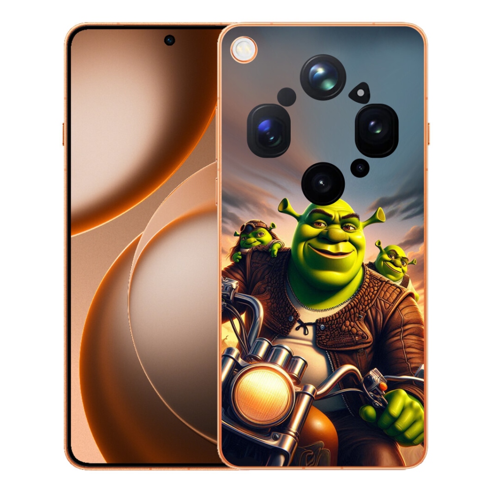 Gélový kryt mmCase na Oppo Find X9 Ultra - shrek na motorke