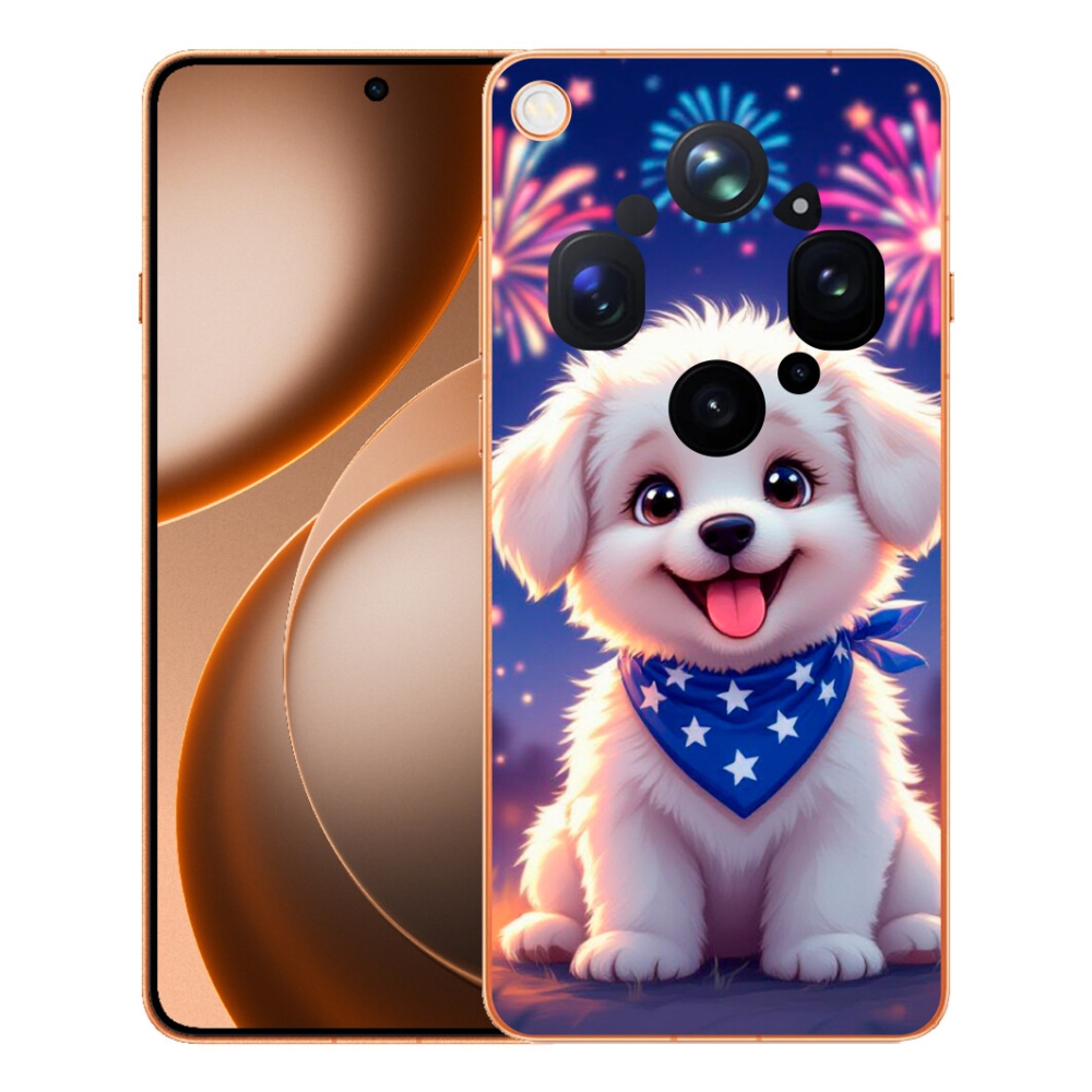 Gélový kryt mmCase na Oppo Find X9 Ultra - slávnostné šteňa