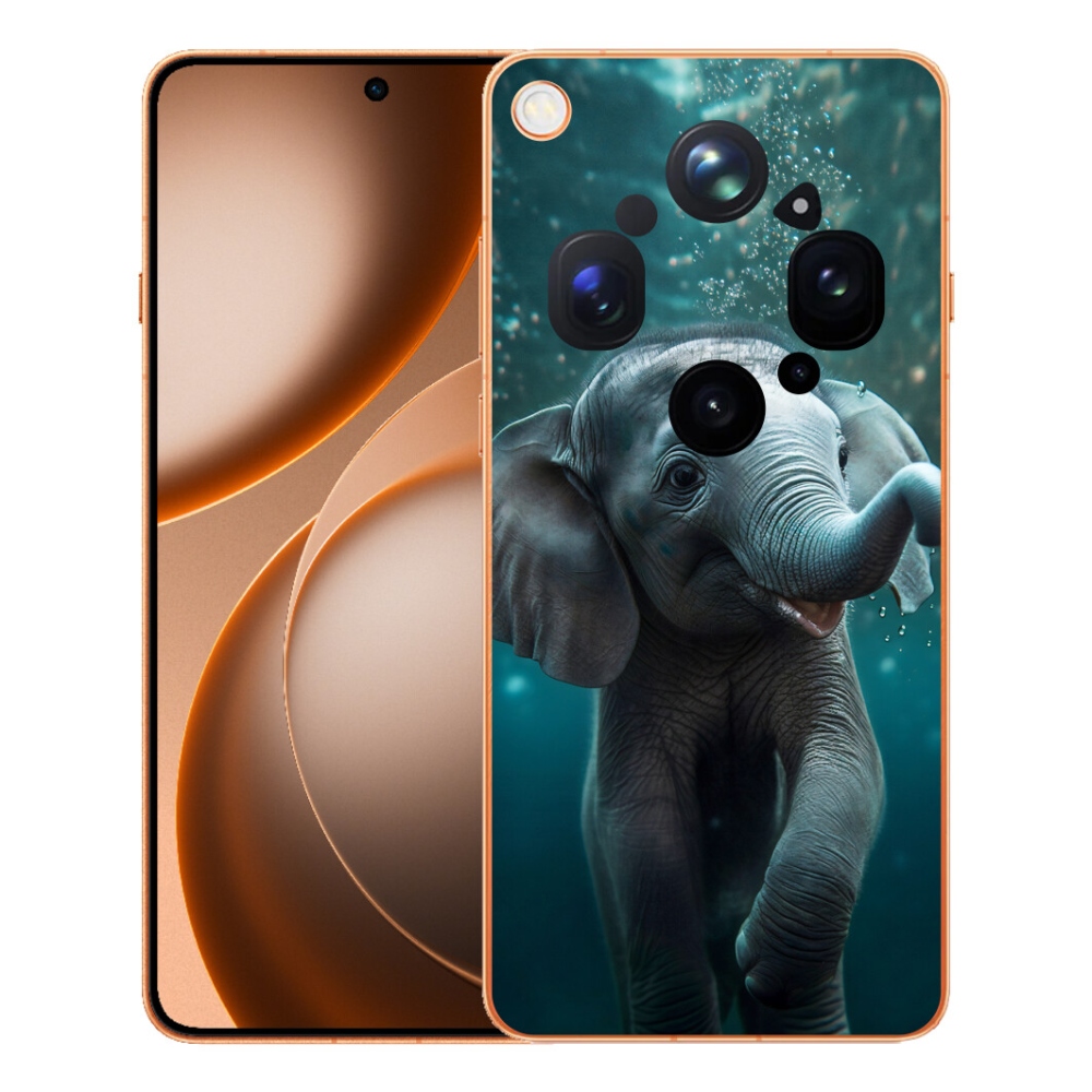 Gélový kryt mmCase na Oppo Find X9 Ultra - sloník pod vodou