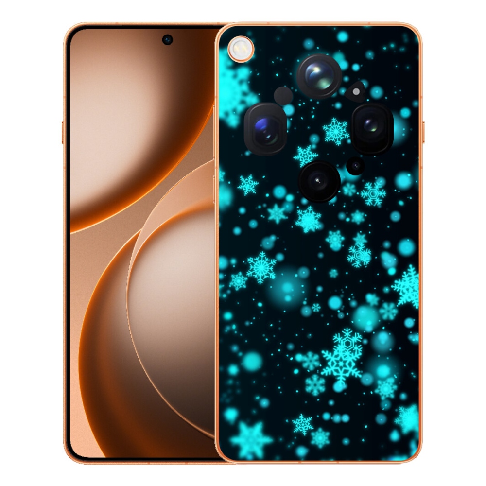 Gélový kryt mmCase na Oppo Find X9 Ultra - snehové vločky 1