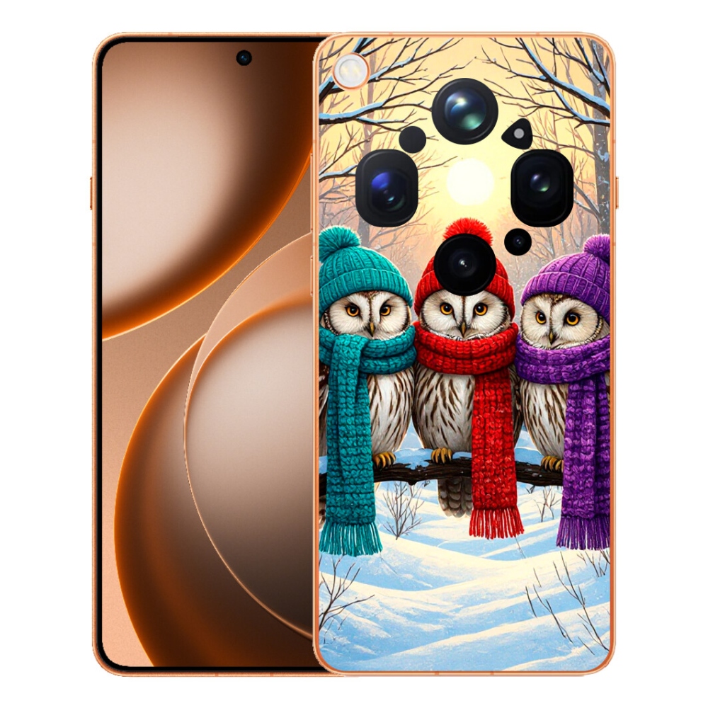Gélový kryt mmCase na Oppo Find X9 Ultra - soví priatelia
