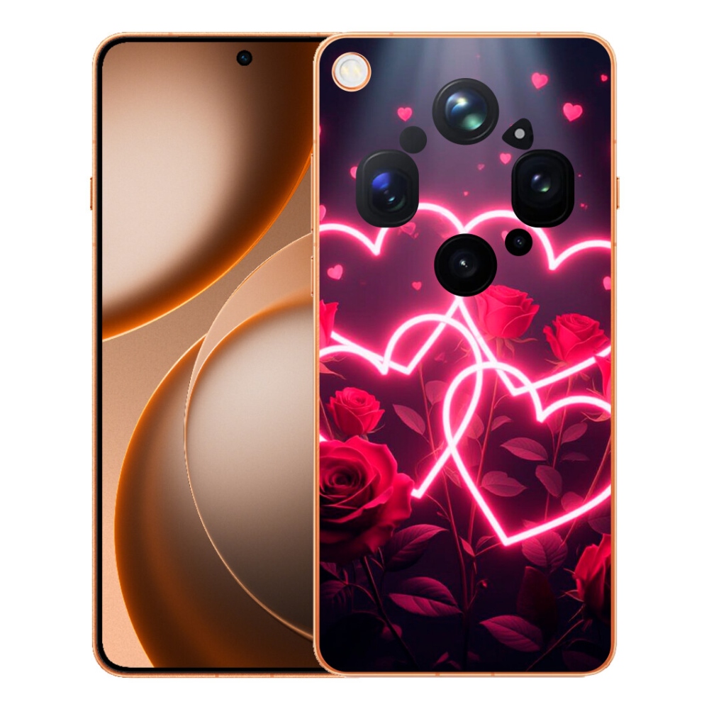 Gélový kryt mmCase na Oppo Find X9 Ultra - srdce lásky