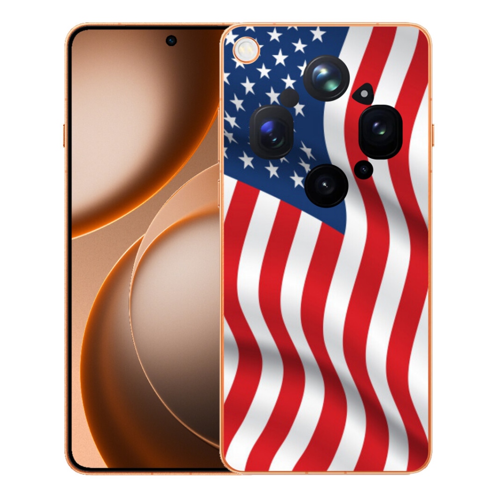 Gélový kryt mmCase na Oppo Find X9 Ultra - USA vlajka