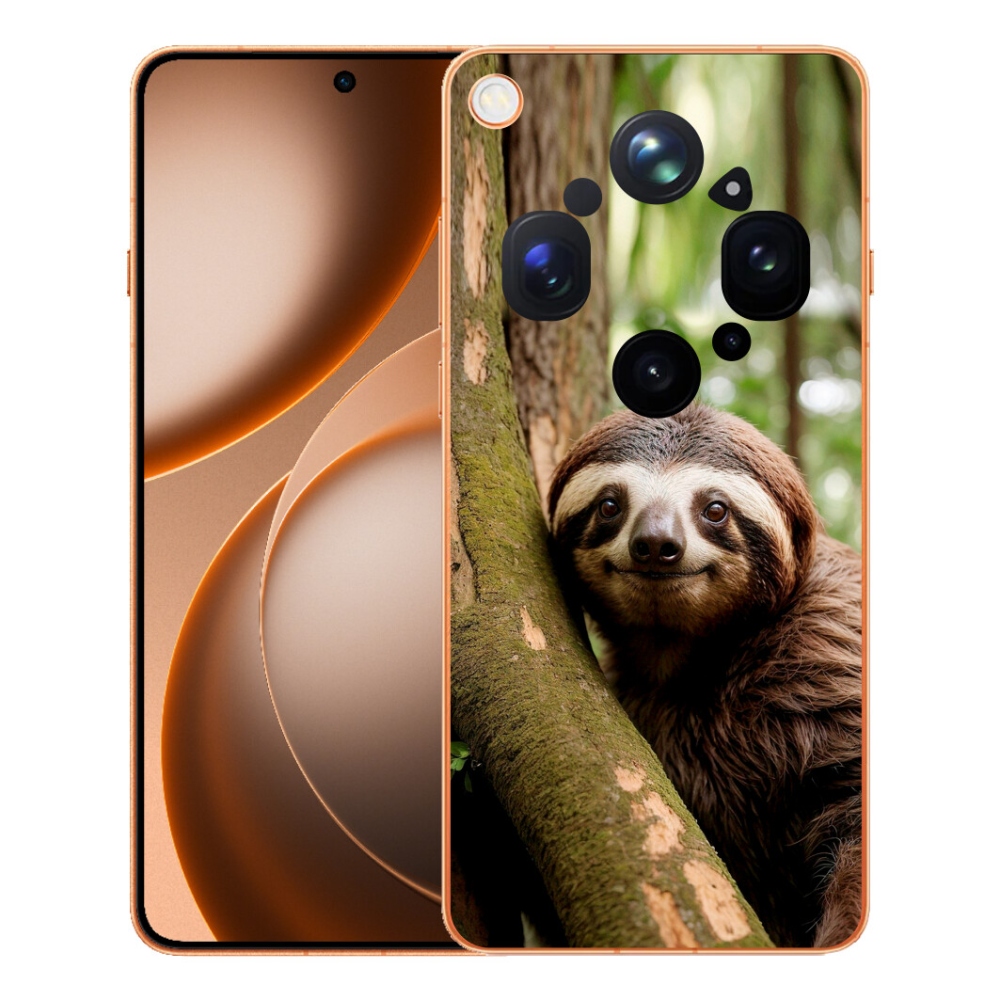 Gélový kryt mmCase na Oppo Find X9 Ultra - usmievavý leňochod