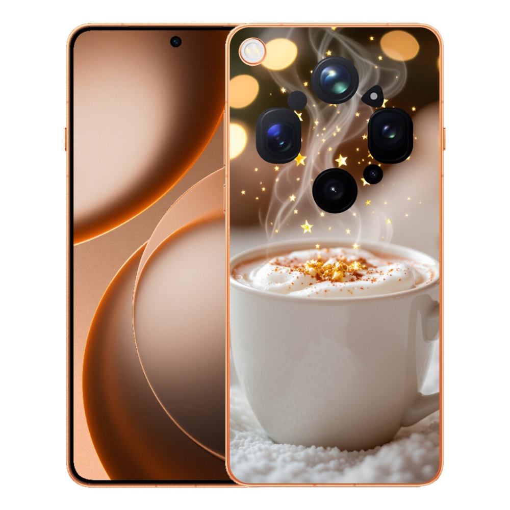 Gélový kryt mmCase na Oppo Find X9 Ultra - vianočný horúci nápoj
