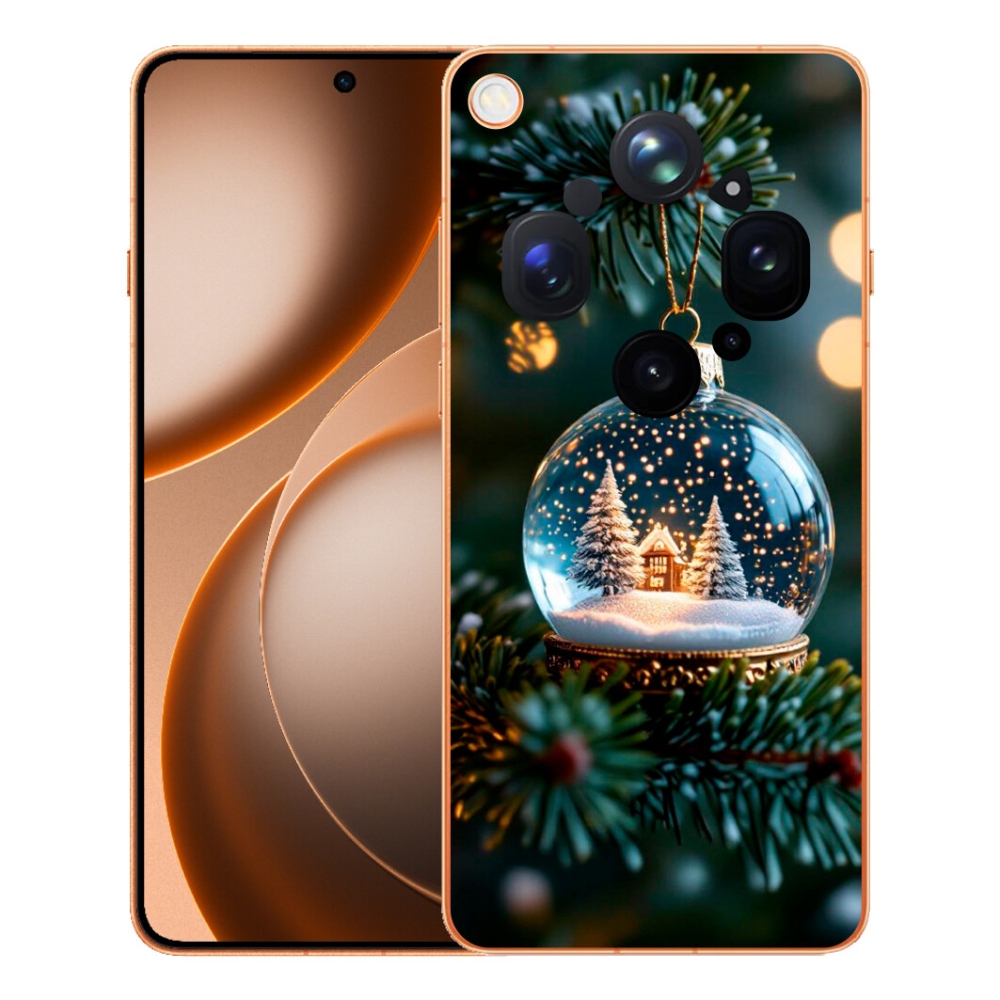 Gélový kryt mmCase na Oppo Find X9 Ultra - vianočné gule 2