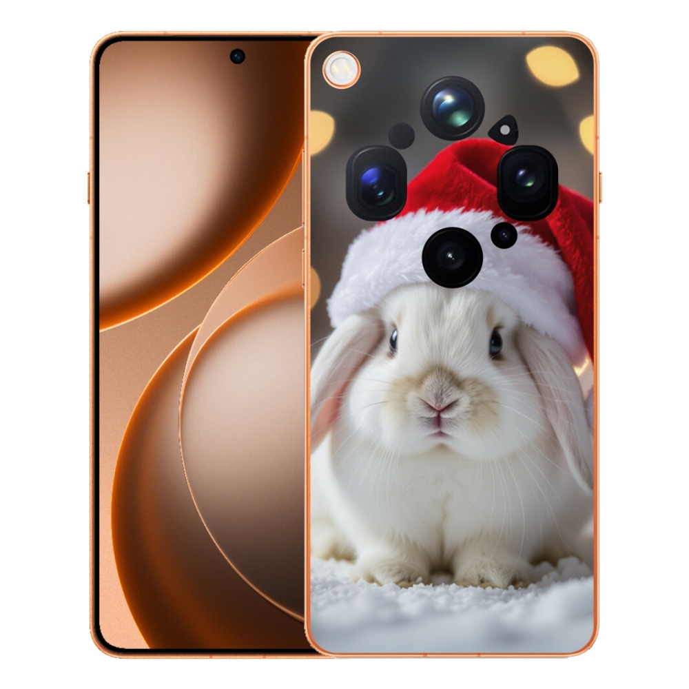 Gélový kryt mmCase na Oppo Find X9 Ultra - vianočný králik