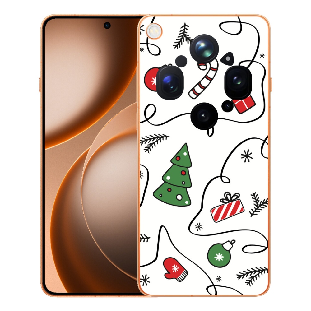 Gélový kryt mmCase na Oppo Find X9 Ultra - vianočné motívy
