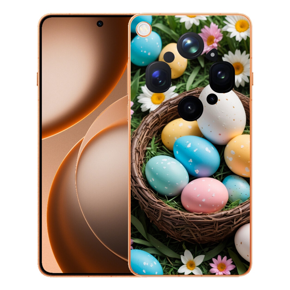 Gélový kryt mmCase na Oppo Find X9 Ultra - veľkonočné vajíčka 2